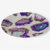 Glittering Crystal Geode Pappteller (Schrägansicht)