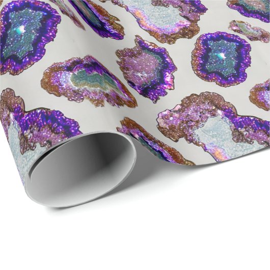 Glittering Geode Geschenkpapier (Rolleneckpunkt)