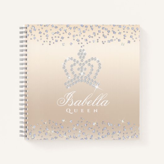 Glittering Glamour Crown Pearl Notizblock (Vorderseite)