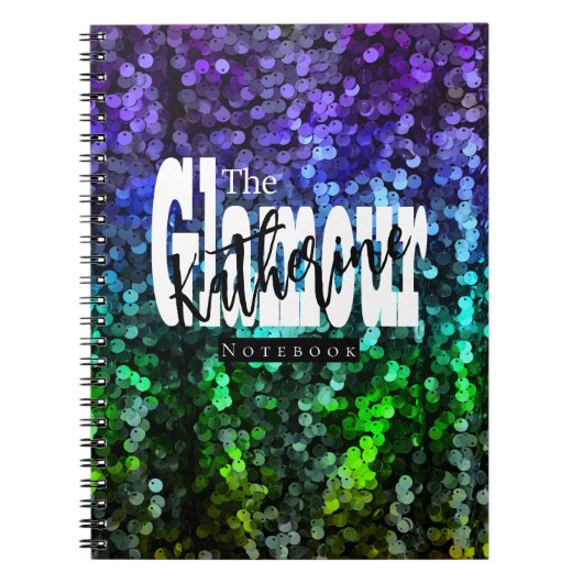 Glittering Glamour Sequin Notizblock (Vorderseite)