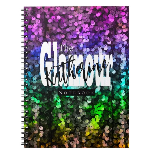 Glittering Glamour Sequin Notizblock (Vorderseite)