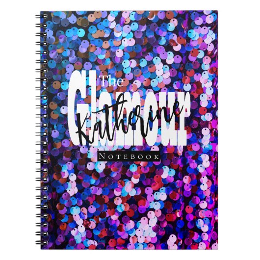 Glittering Glamour Sequin Notizblock (Vorderseite)