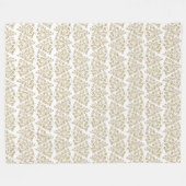 Glittering Gold CurlyQue Weihnachtsbaum Fleecedecke (Vorderseite (Horizontal))