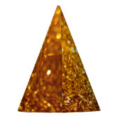 Glittering Gold Glitzer Pattern Partyhütchen (Rückseite)