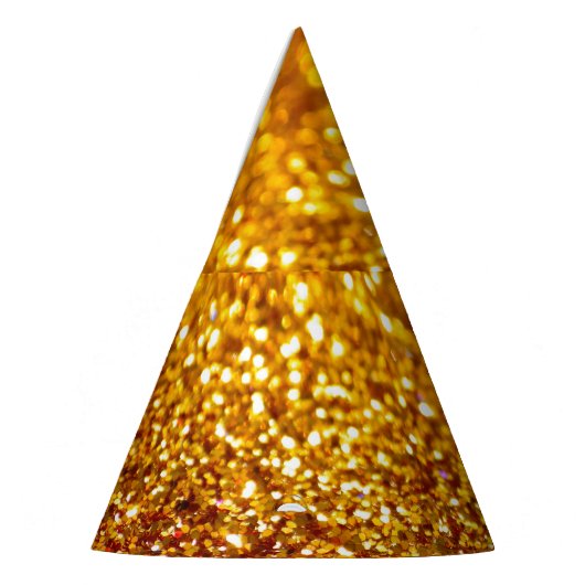 Glittering Gold Glitzer Pattern Partyhütchen (Links)