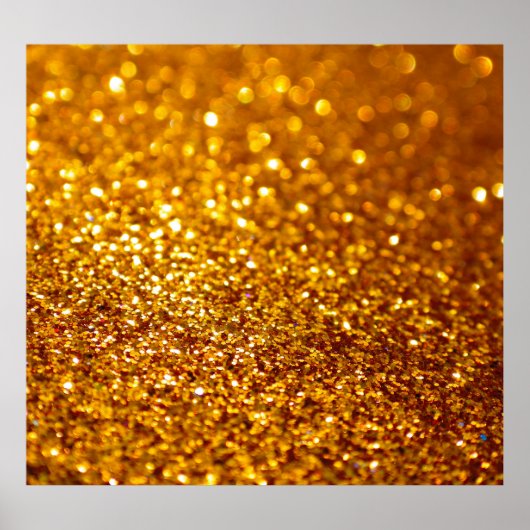 Glittering Gold Glitzer Pattern Poster (Vorne)