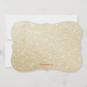 Glittering Gold Holiday Soirée Einladung (Rückseite)