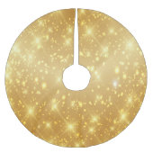 Glittering Golden Polyester Weihnachtsbaumdecke (Vorderseite)