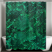 Glittering Green Sequin Duschvorhang