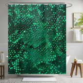 Glittering Green Sequin Duschvorhang