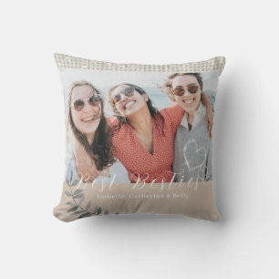 Glittering Hearts Besties Foto Kissen