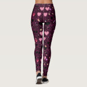 Glittering Hearts Pattern 01 Leggings (Rückseite)