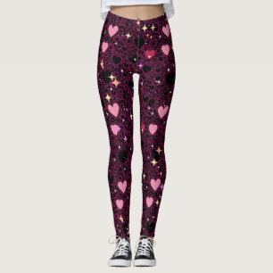 Glittering Hearts Pattern 01 Leggings