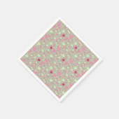 Glittering Hearts Pattern 01 LGreen BG Serviette (Ecke)