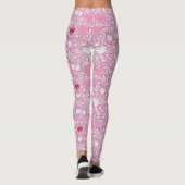 Glittering Hearts Pattern 01 Offwhite BG Leggings (Rückseite)