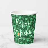Glittering Kleeblatts Happy St. Paddy's ID289 Pappbecher (Vorderseite)
