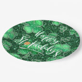 Glittering Kleeblatts Happy St. Paddy's ID289 Pappteller (Schrägansicht)