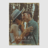 Glittering Liebe & Joliday Foto Magnetkarte (Vorderseite)