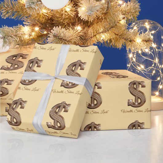 "Glittering Money Sign" Geschenkpapier (Feiertage)