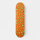 Glittering Orange - Retro Skateboard (Vorne)