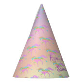 Glittering Pastel Rainbow Unicorn Party Hat Partyhütchen (Links)