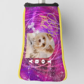 Glittering Pet Hund Foto Mangenta Golf Headcover (Rotieren 90)