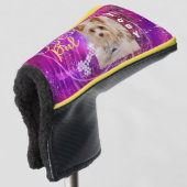 Glittering Pet Hund Foto Mangenta Golf Headcover (3/4 Vorderseite)