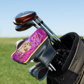 Glittering Pet Hund Foto Mangenta Golf Headcover (In Situ)