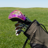 Glittering Pet Hund Foto Mangenta Golf Headcover (In SItu)