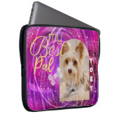 Glittering Pet Hund Foto Mangenta Laptopschutzhülle (Vorne Rechts)