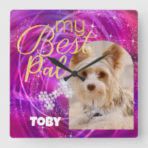 Glittering Pet Hund Foto Mangenta