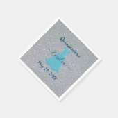 Glittering Quinceanera-Gedenken Serviette (Ecke)