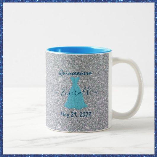 Glittering Quinceanera-Gedenken Zweifarbige Tasse