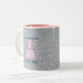 Glittering Quinceanera Gedenkfeier Zwei-Tone-Koff Zweifarbige Tasse (Vorderseite Links)