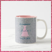 Glittering Quinceanera Gedenkfeier Zwei-Tone-Koff Zweifarbige Tasse