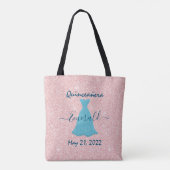Glittering Quinceanera Gedenktasche Tasche (Rückseite)