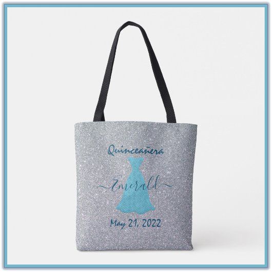 Glittering Quinceanera Gedenktasche Tasche