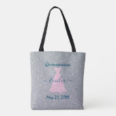 Glittering Quinceanera Gedenktasche Tasche (Rückseite)