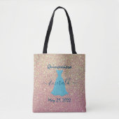 Glittering Quinceanera Gedenktasche Tasche (Vorderseite)