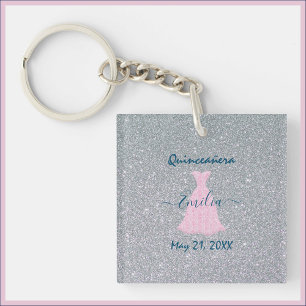 Glittering Quinceanera Schlüsselanhänger