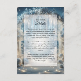 Glittering Snowy Forest Wedding Begleitkarte