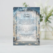 Glittering Snowy Forest Wedding Begleitkarte (Stehend Vorderseite)