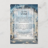 Glittering Snowy Forest Wedding Begleitkarte (Vorderseite)