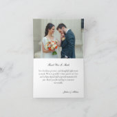 Glittering Snowy Forest Wedding Foto Dankeskarte (Innenseite)