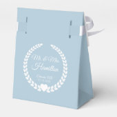 Glittering Snowy Forest Wedding Geschenkschachtel (Rückseite)