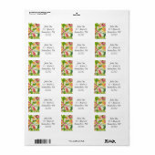 Glittering Spring Floral Tapestes Adressaufkleber (Vorne)