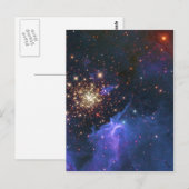 Glittering Star Cluster und Interstellar Gas Cloud Postkarte (Vorne/Hinten)