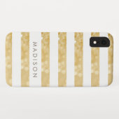 Glittering Stripes Personalisiert iPhone Case-M Case-Mate iPhone Hülle (Rückseite (Horizontal))