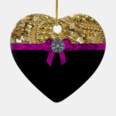 Glitterium gold & schwarz keramik ornament (Hinten)