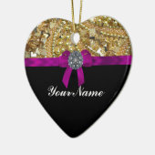 Glitterium gold & schwarz keramik ornament (Links)